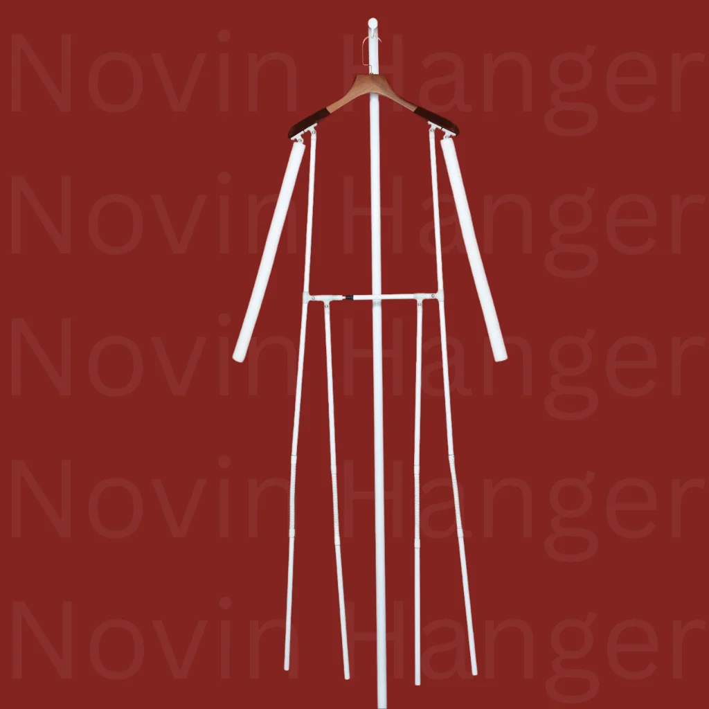 Untitled (1024 x 1024 px) (1) نوین هنگر زنانه بلند دو مفصل سفید - تصویر 1